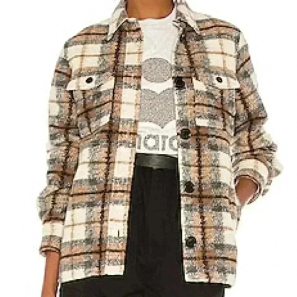 Isabel Marant Étoile Gastoni‎ Checked Wool-blend Jacket Size 36 FR Small - Picture 2 of 15